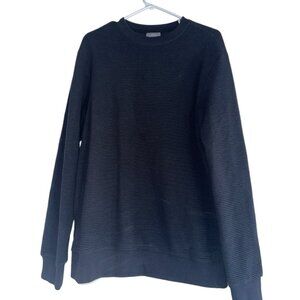 H&M Ribbed Men's Size S Pullover Sweatshirt Regular Fit Standard Black Capsule
